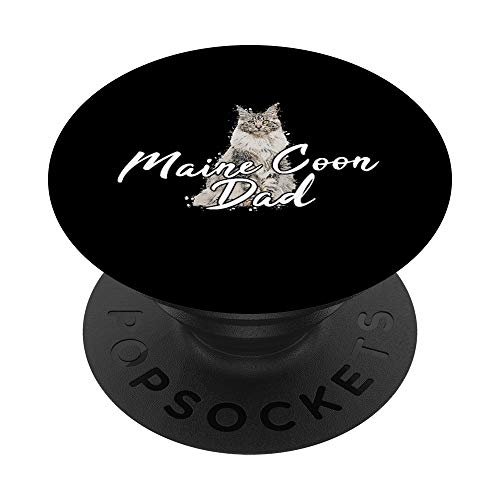 Maine Coon Gato Gatos gatito Maine Coon Maine Coon Papá PopSockets PopGrip: Agarre intercambiable para Teléfonos y Tabletas