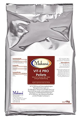 Makana® Vit de E Vitamina E 10% pellets, con Selenio y lisina, 1000 g Bolsa (1 x 1 kg)
