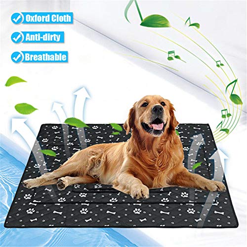 Manta Fria Manta Refrigerante Perro Genial Perro Perro de formación Gato de Mat Almohadilla de refrigeración para Perros De Perro Pet Mat Black,XL