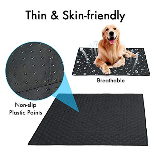 Manta Fria Manta Refrigerante Perro Genial Perro Perro de formación Gato de Mat Almohadilla de refrigeración para Perros De Perro Pet Mat Black,XL
