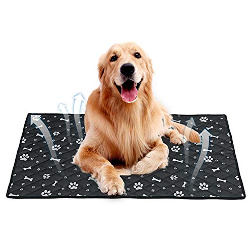 Manta Fria Manta Refrigerante Perro Genial Perro Perro de formación Gato de Mat Almohadilla de refrigeración para Perros De Perro Pet Mat Black,XL