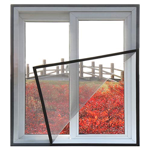 Maran Protección para ventanas para gatos, autoadhesiva, color blanco, antimosquitos, semitransparente, corte a medida, 100 x 120 cm