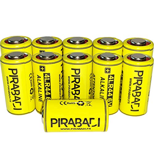 【Marca francesa】 Lote de 10 pilas alcalinas 4LR44 6 V 476A | para collar de perro antigolpes | adiestramiento | mando a distancia | láser rojo | Stop Barking | Beaute | Juguete | Marca 100% francesa