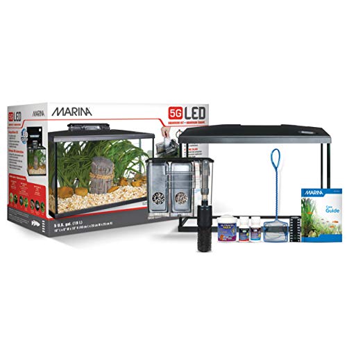 Marina Kit de Acuario con Iluminación LED 5G, 20 L