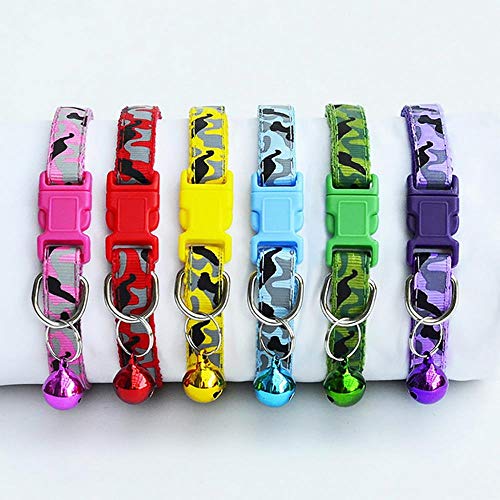 MARKOO Collar De Gato De Seguridad Elástica Ajustable con Material De Terciopelo Suave Colores Producto para Mascotas Collar De Perro Pequeño, Verde