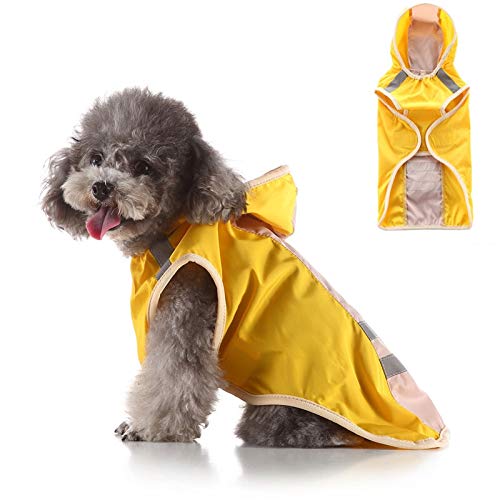 Mascota Impermeable Perro Gato con Capucha Capucha Reflectante Impermeable Transpirable Ropa de Cachorro Ropa cómoda para Perros (Color : Blue, Size : XX-Large)