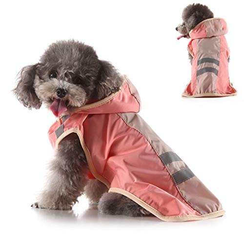 Mascota Impermeable Perro Gato con Capucha Capucha Reflectante Impermeable Transpirable Ropa de Cachorro Ropa cómoda para Perros (Color : Blue, Size : XX-Large)