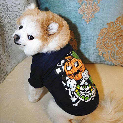 Mascota Ropa para Perros Halloween Divertida decoración Negra Disfraz de Gato Lindo Ropa para Perros Ropa para Mascotas Halloween-mi_S