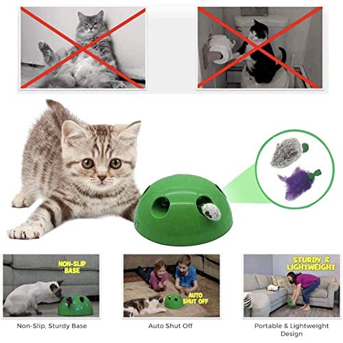 Mdlucz Juguetes para Gatos, Juguetes electrónicos para Gatos con ratón, interesantes Juguetes interactivos para Gatos, Equipo para atrapar Gatos, Herramientas, Garras, Suministros para Mascotas
