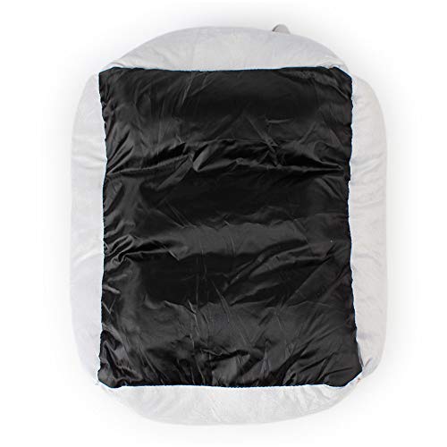 Meiju Calmante Cama para Perros, Suave y Cómoda Cama de Felpa Dormir en Invierno Mascotas Colchon Sofá Cojín para Pequeños Perros Gatos Gatitos Cachorros (Small,Pelea Negra)