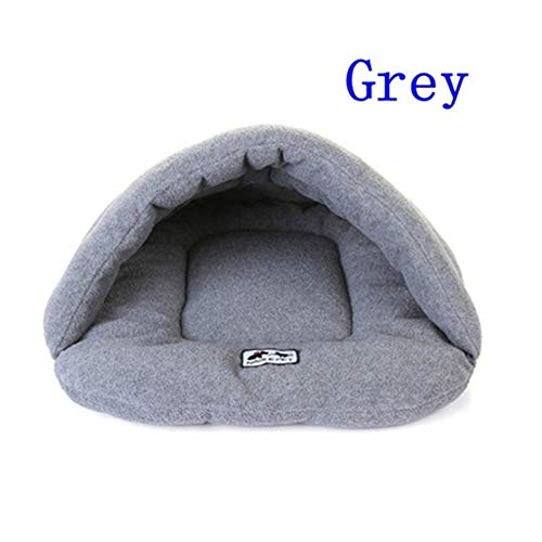 MEISISLEY Cueva Gato Camas para Perros Cama de Veterinario para Perros Interior Casa de Mascotas Esponjoso Gato Cama Perro Camas Portátil Cama de Perro Gray,S
