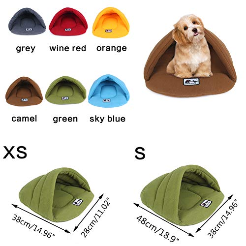 MEISISLEY Cueva Gato Camas para Perros Cama de Veterinario para Perros Interior Casa de Mascotas Esponjoso Gato Cama Perro Camas Portátil Cama de Perro Gray,S