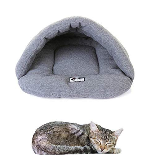 MEISISLEY Cueva Gato Camas para Perros Cama de Veterinario para Perros Interior Casa de Mascotas Esponjoso Gato Cama Perro Camas Portátil Cama de Perro Gray,S