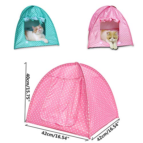 MEISISLEY Tienda de campaña para Perros Casitas para Gatos Perro Tienda Cama Casa de Perro Cama Interior Tienda para Perros Pop Up Perro Impermeable Tienda Green