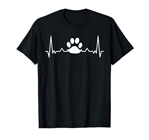 Mi corazón late por mi perro o gato - pata de mascota Camiseta