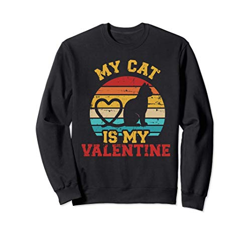 Mi gato es mi día de San Valentín Sudadera
