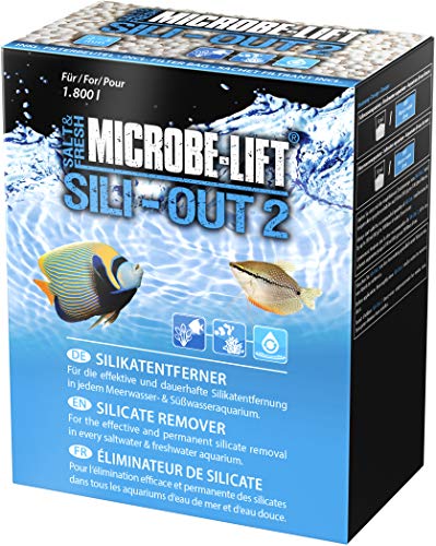 MICROBE-LIFT Sili-out 2 - Eliminador de silicato y fosfato a Base de Aluminio para acuarios de Agua Dulce y Marina (1 L, 720 g)