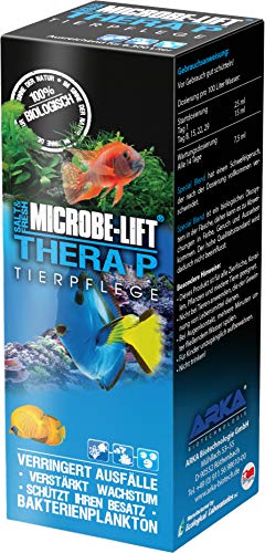 MICROBE-LIFT TheraP - Pescado Cuidado bacterias de Limpieza, Evita Enfermedades, apoya el Crecimiento de Animales, Agua Dulce y Agua de mar, 473 ml