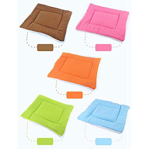 Minsa Alfombra de cama de cachemir para mascotas con aire acondicionado para mascotas, varios tamaños, cojín para gatos, perros, cachorros, tamaño XL 87 x 54 cm (verde 1)