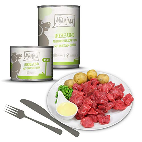 MjAMjAM Wet Dog Food Snackbox para Perros, 800 G