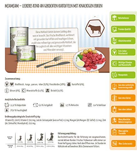 MjAMjAM Wet Dog Food Snackbox para Perros, 800 G