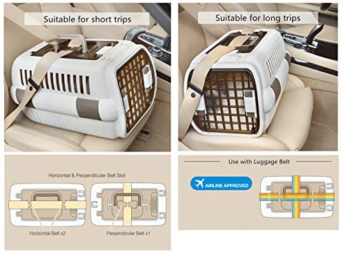 MK al aire libre, coche, caja de aire del animal doméstico del envío del aire / el portador casero del animal doméstico del descuento, jaula animal Puerta de bloqueo del perro del gato del perro (S)
