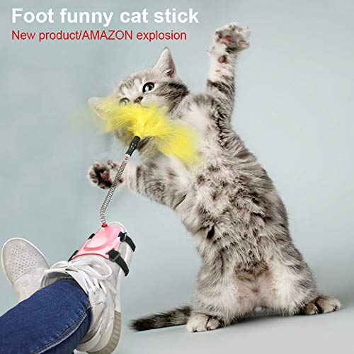 MOC Juguete interactivo con plumas para gatos.