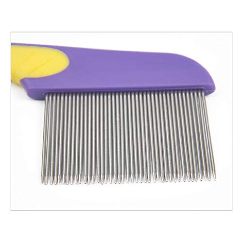 MOC Peine antipulgas para piojos, efectivo contra pulgas, 3,5 cm de largo, púas metálicas (peine para piojos de metal)