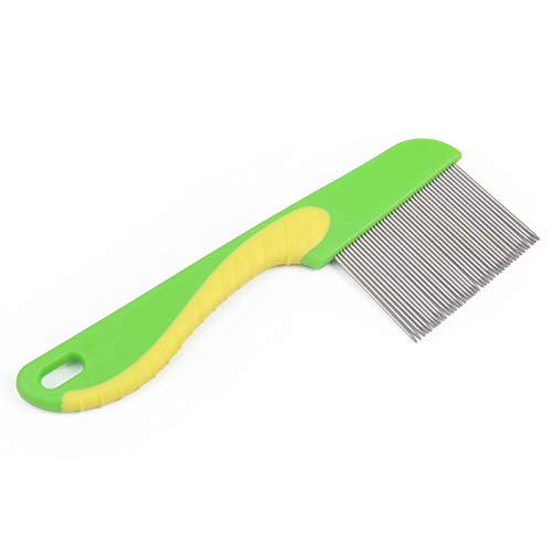 MOC Peine antipulgas para piojos, efectivo contra pulgas, 3,5 cm de largo, púas metálicas (peine para piojos de metal)