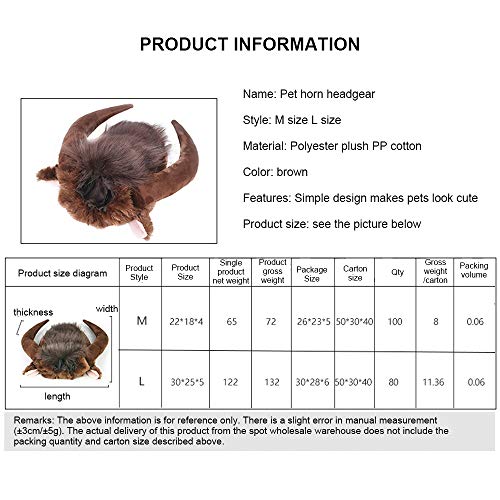 MOC Peluca para gatos y perros, cuerno de vaca para mascotas, ropa de cosplay, disfraz cómodo