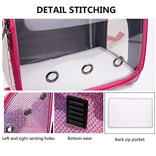 Mochila para Portador de Mascotas con Ruedas Transparente Transportín for Perros Gatos Mascotas Transporte Mochila Carrito for Viajar en Tren Automóvil Camping ( Color : Yellow , Size : With Wheels )