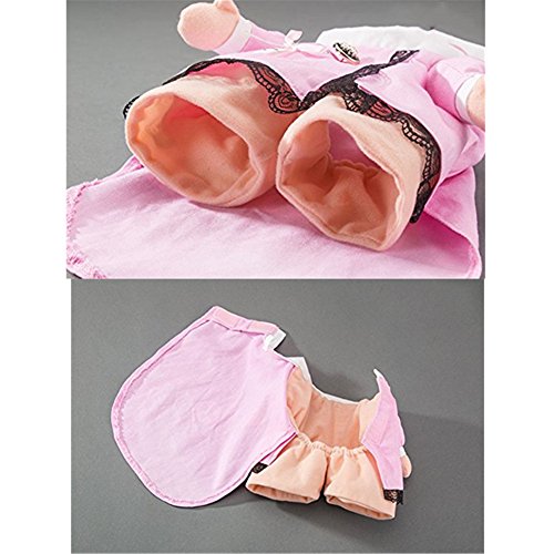 Morbuy Disfraz de Enfermera Ropa Traje Rosa para Mascotas Animal Doméstico Gato Perro con Dos Patas y Gorro para Halloween Navidad (M, color2)