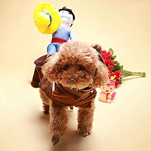 Morbuy Ropa para Mascotas Ropa de Mascotas de la Novedad Perro con Vaquero Jinete Gracioso Vestido de Fiesta para Perros y Gatos (M, color5)