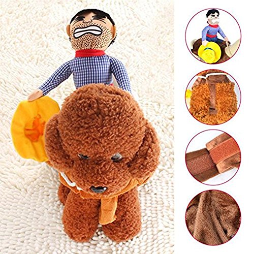 Morbuy Ropa para Mascotas Ropa de Mascotas de la Novedad Perro con Vaquero Jinete Gracioso Vestido de Fiesta para Perros y Gatos (M, color5)
