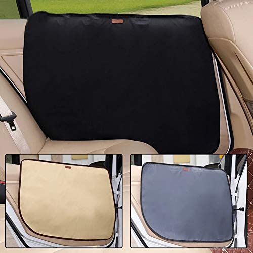 MoreChioce - Cubierta protectora para puerta de coche, impermeable, para perros, 66 x 54 cm, color negro