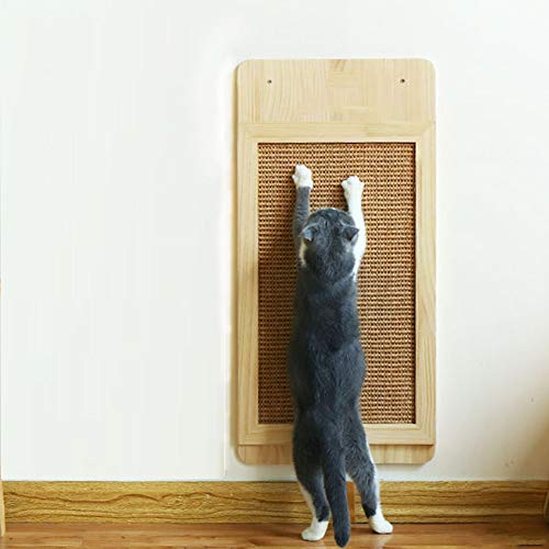 MOUOGO rascador de Pared para Colocar en el Suelo o en la Pared, rascador de sisal Duradero para Gatos, Salud y Buen Comportamiento, Tabla rascadora de Pared para Gatos