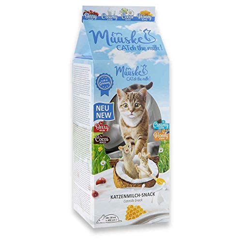 Multipack 20 Unidades Snacks de Leche para Gatos (5X arándanos, 5X Crema, 5X Coco, 5X Miel)