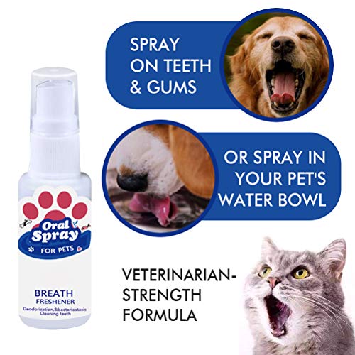 Mumaya Ambientador de Aliento para Perros, aditivo de Agua Dental, Enjuague bucal antiplaca Anti sarro, ambientador de Aliento para Perros, Cuidado bucal Natural para Perros