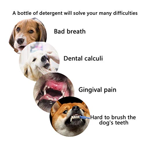 Mumaya Ambientador de Aliento para Perros, aditivo de Agua Dental, Enjuague bucal antiplaca Anti sarro, ambientador de Aliento para Perros, Cuidado bucal Natural para Perros