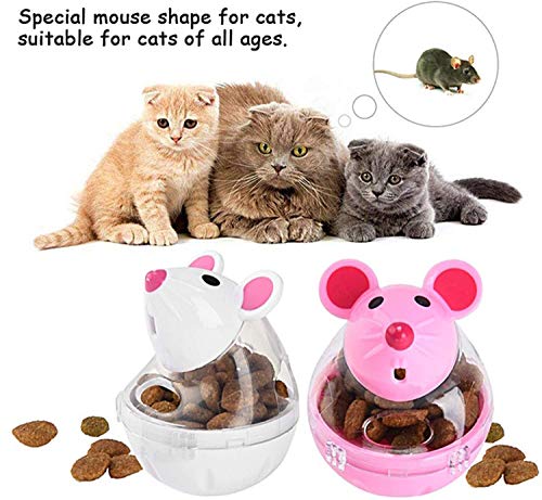 N / A Dispensador de alimentos para gatos Juguete para mascotas Juguete para mascotas Bola de gato Alimentador de juguete Dosificador de fugas Interactivo IQ Treat Formación de ratón Vaso de gato Bola