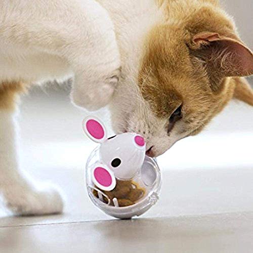N / A Dispensador de alimentos para gatos Juguete para mascotas Juguete para mascotas Bola de gato Alimentador de juguete Dosificador de fugas Interactivo IQ Treat Formación de ratón Vaso de gato Bola