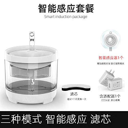 N\ A Fuente para Beber para Gatos, Inducción Automática para Mascotas, para Gatos, Circulación Automática Silenciosa, Fuente para Beber para Gatos Y Perros De 1,6 litros Sensor Inteligente