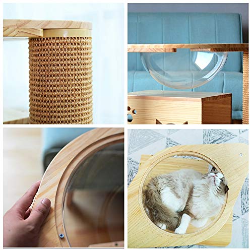 N\A Casa de Gato, Nido de Gatos, Muebles para Mascotas, Cama de Gato Transparente, cápsula Transparente cápsula, Copa de Hamaca Suave, Mascota, Transpirable, jerarquía Colgante (Color : Type#B)