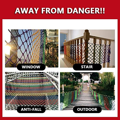 Nailon de protección para niños, manta de seguridad exterior Netta para escalera barandilla, balcón vigilancia, colorido de la red del recinto con el nudo