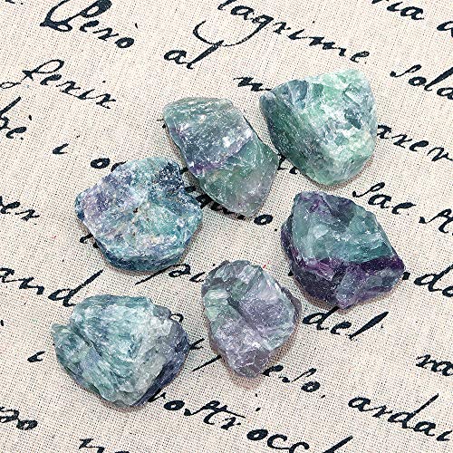 Namvo 2 piedras de cristal de fluorita de color natural, para decoración del hogar, para acuario, diseño simple