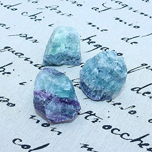 Namvo 2 piedras de cristal de fluorita de color natural, para decoración del hogar, para acuario, diseño simple