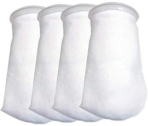 Namvo 4 bolsas de filtro de 100 micras para acuario, marina, de fieltro, 100 um