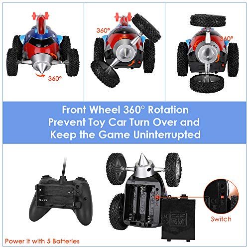 Nasjac Remote Cat Toy, Nueva versión Rocket Shape Interactive Moving Automatic Robotic Sound Chaser Prank Car para Gatito (sin batería incluida)