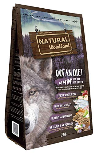 Natural Greatness Pienso Seco para Perros Receta Natural Woodland Ocean Diet. Super Premium. Todas Las Razas y Edades. Sin Gluten (2 Kg)