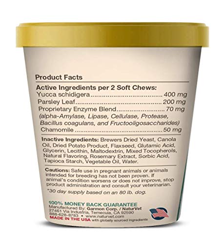 NaturVet COPROPHAGIA Plus Breath Aid Stool Deterrent Soft Chew Dogs (CUP)-70 ct